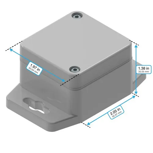 1.97" X 1.38" X 2.05" Shield Electronic Enclosure RBF22P04G10G
