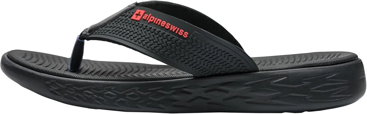 Alpine Swiss Katie Womens Flip Flops | Comfortable Outdoor Walking Thong Sandals | Flip Flops for Womens Everyday Wear | Anti-Slip Shock-Absorbing Sole Cushioned Footbed | Water-Resistant Beach Shoes