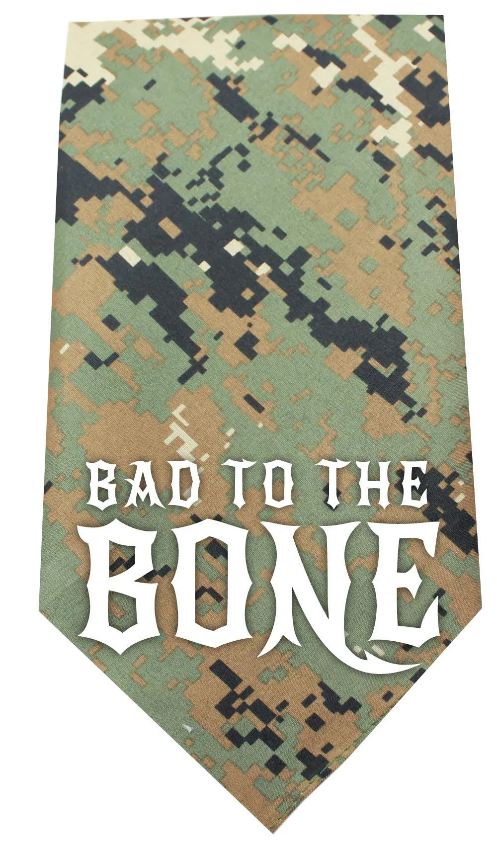 Bad to the Bone Screen Print Bandana Digital Camo