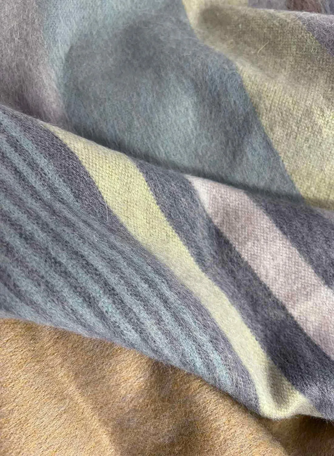 Brushed Alpaca Throw - Gold Rush