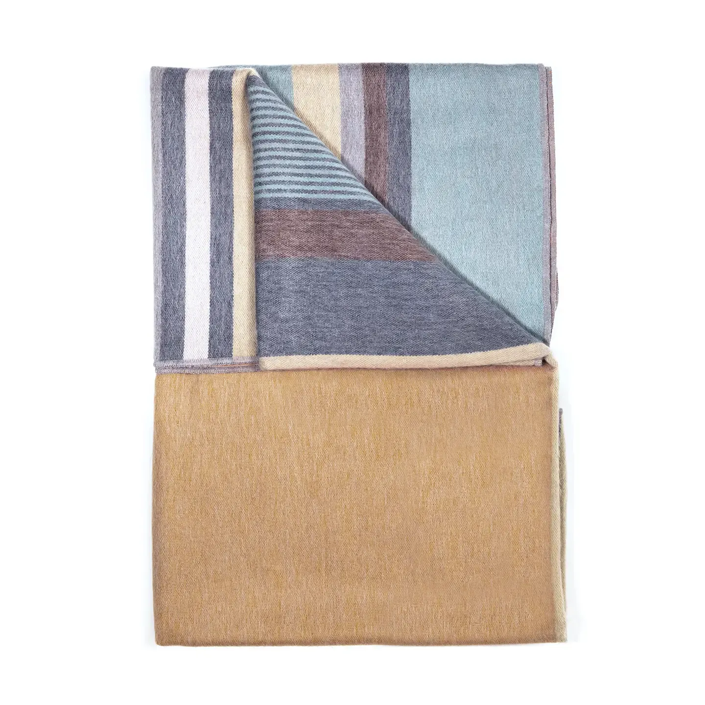 Brushed Alpaca Throw - Gold Rush