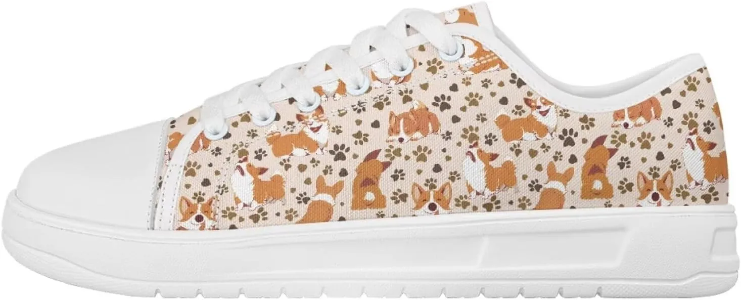 Canvas Sneaker for Women Slip On Low Cut Dog Lovers Casual Walking Shoes Ladies Comfort Tennis Sneakers