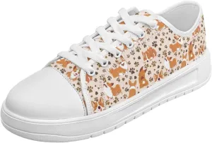 Canvas Sneaker for Women Slip On Low Cut Dog Lovers Casual Walking Shoes Ladies Comfort Tennis Sneakers