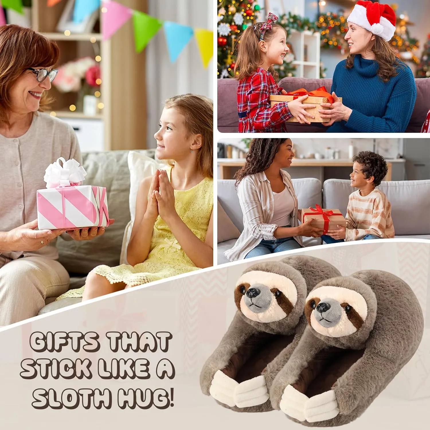 Cat Slippers for Kids, Indoor House Slippers,Non-slip Sole, Cute slippers with Cat, Cat Gifts for Girls Boys/Christmas/Halloween Gifts