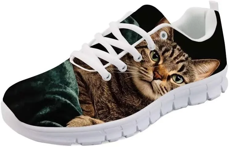 Forchrinse Cat Galaxy Print Walking Shoes Unisex Fashion Sneakers Tennis Running Shoes for Women Men