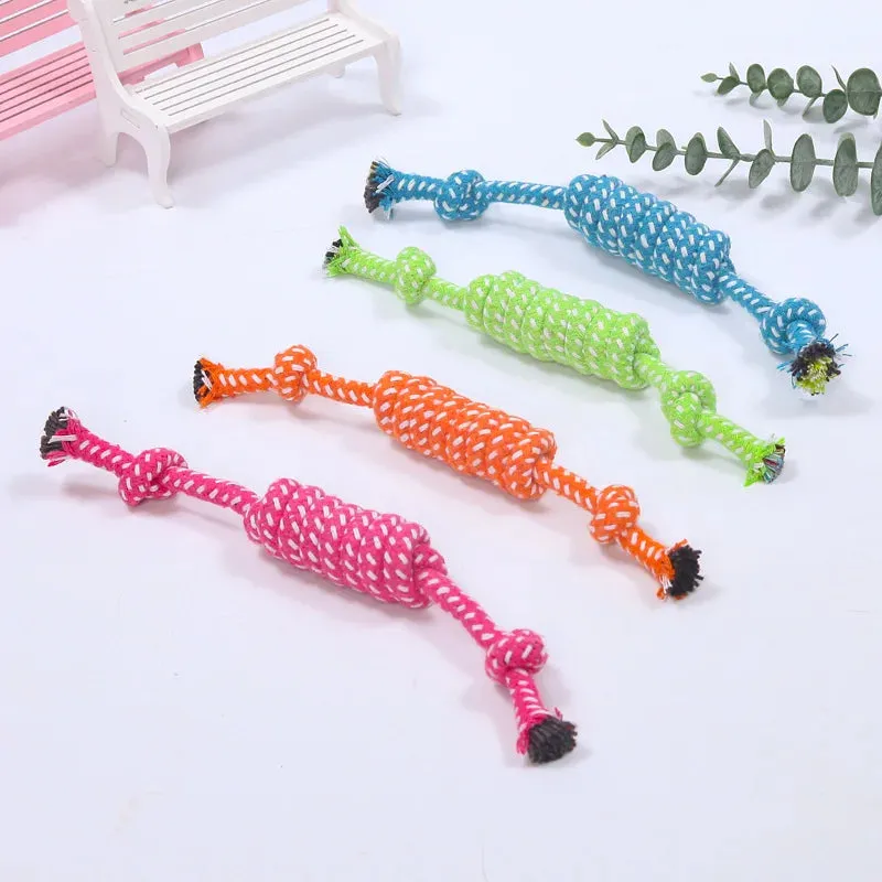 Interactive Cotton Rope Dog Toy with Dental Care Benefits