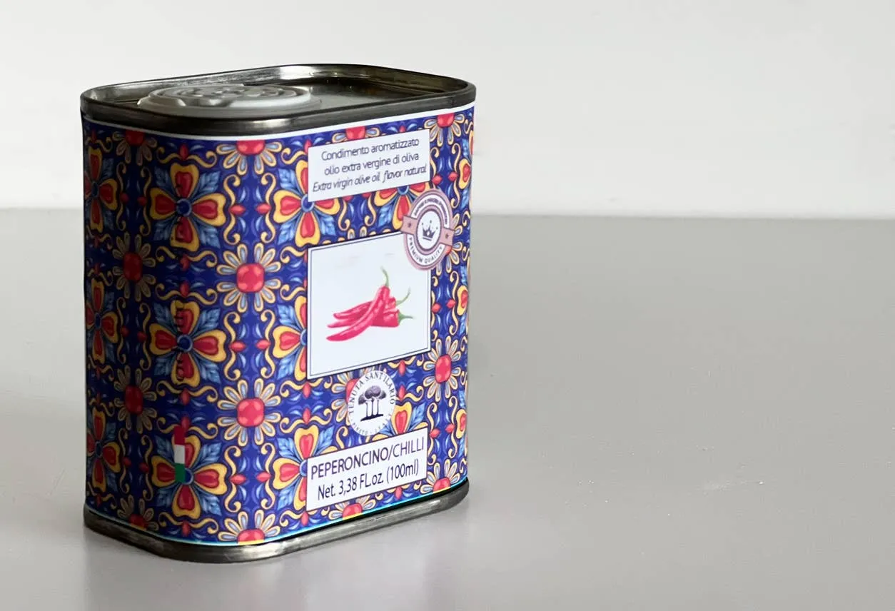 Italian Chilli Infused Extra Virgin Olive Oil in Tin - 100ml