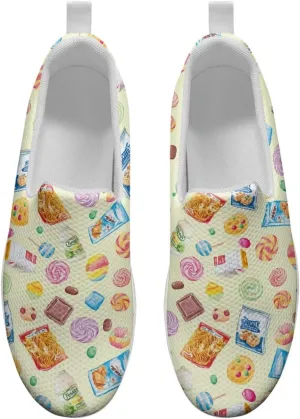 JoyLamoria Gourmet Womens Shoes Soft Comfort for Plantar Fasciitis Fruit Sneakers Mesh Casual Wedge Orthopedic Athletic
