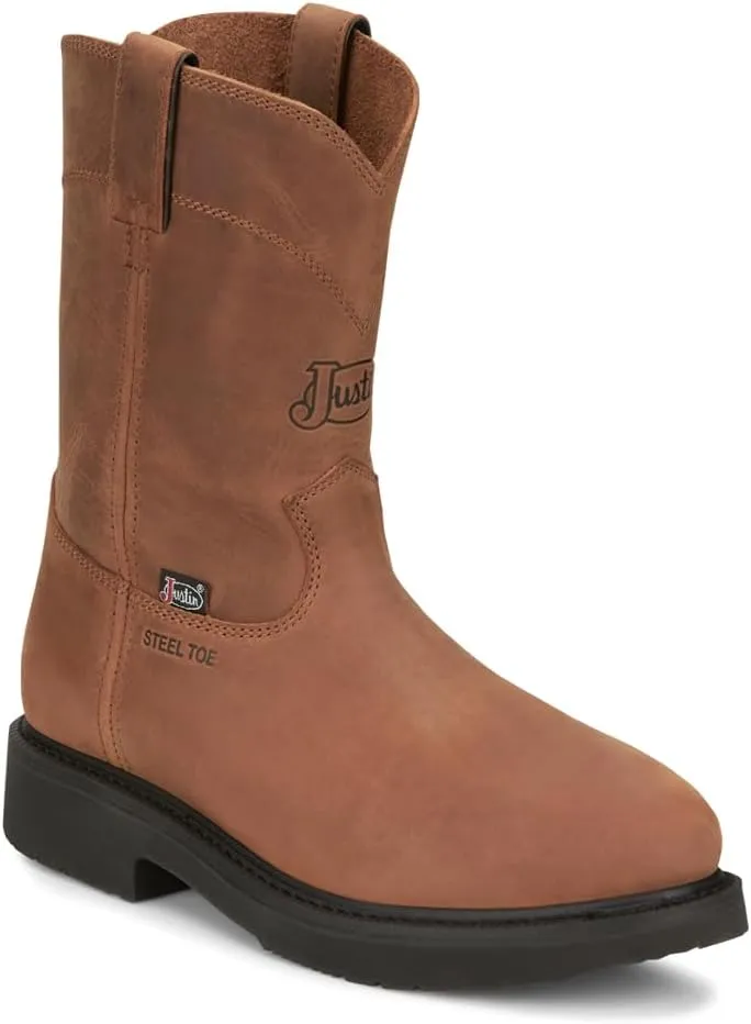 Justin Boots Men's OW4764 Round-Up 10 Steel Toe Work Boot