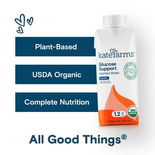 Kate Farms Glucose Support 1.2, Vanilla, CS/12