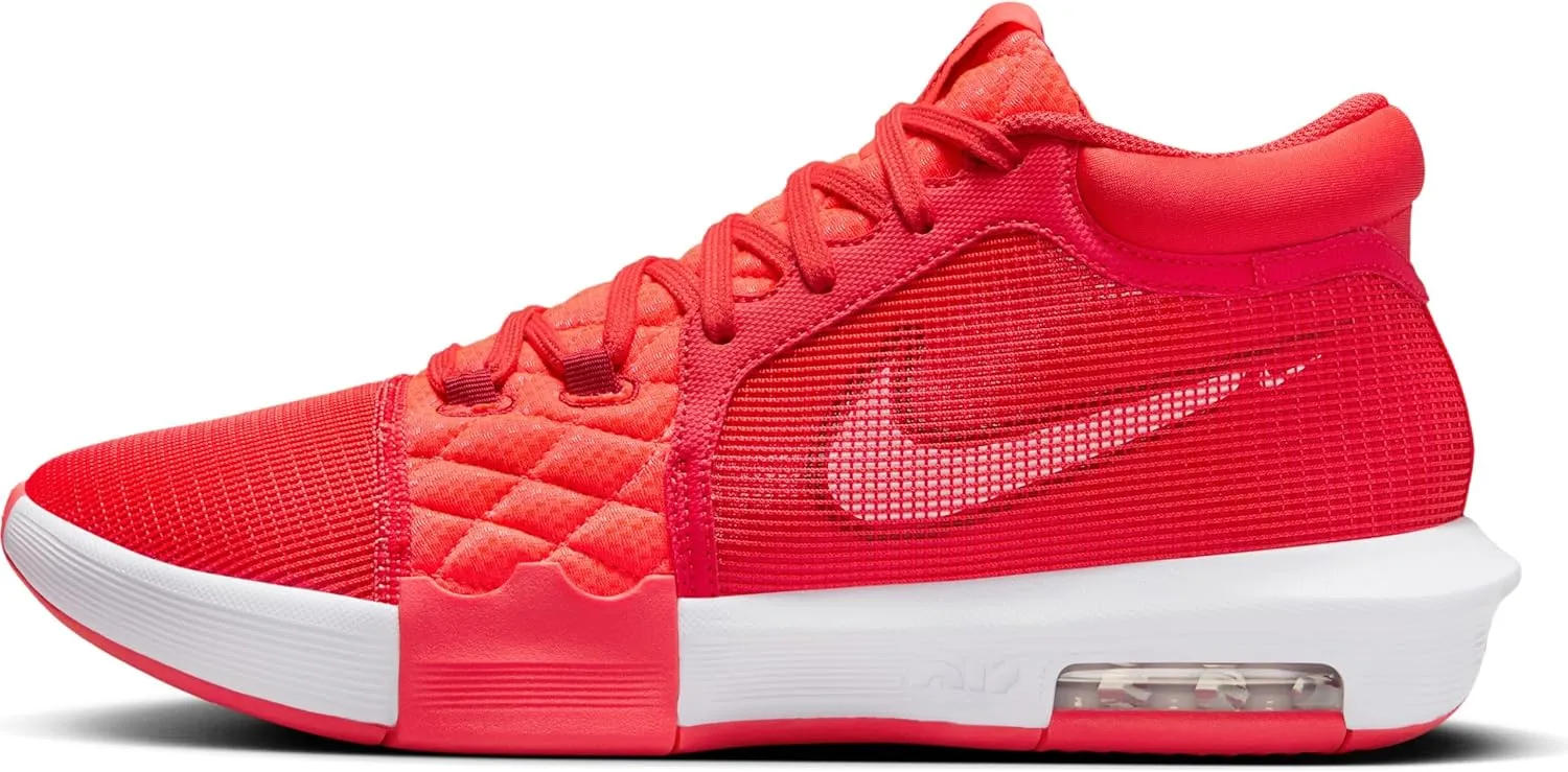 NIKE Lebron Witness 8 Basketball Shoes (FB2239-600, Light Crimson/Bright Crimson/Gym Red/White) Size 8