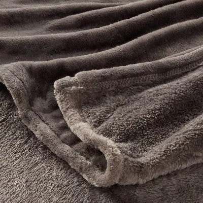 Open Box - Full/Queen Microplush Bed Blanket Hot Coffee - Threshold