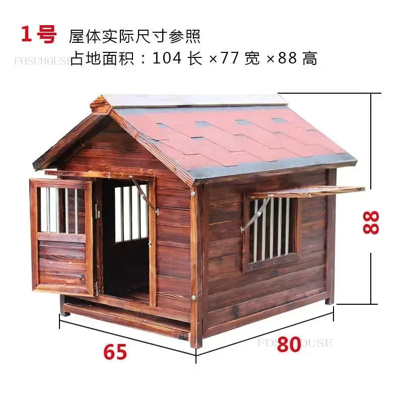 Outdoor Waterproof Kennel Four Seasons Universal Solid Wood Dog Houses Indoor Dog Cage Large Dog House Winter Warm House for Dog