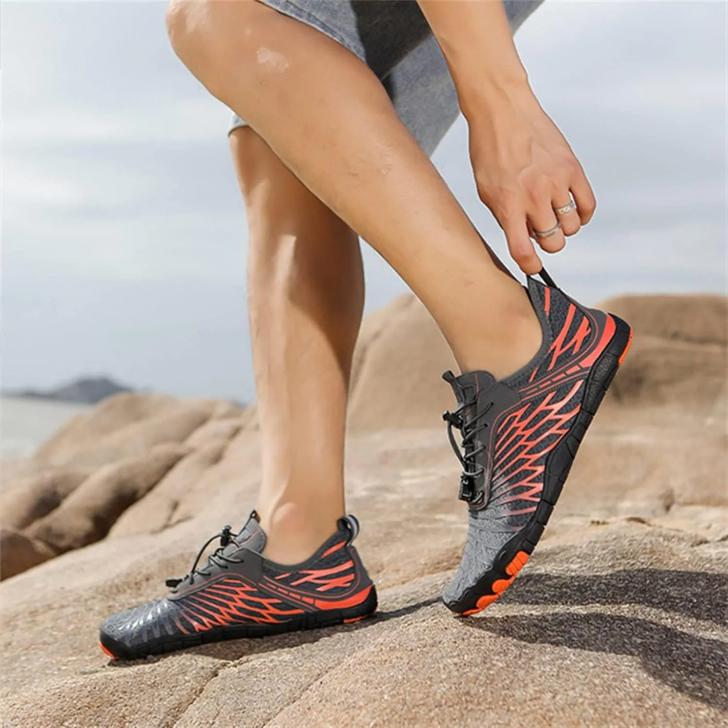 ZWRXW Hike Shoe Footwear Barefoot Shoes Women, Footwear Sneakers, Healthy & Non-Slip Barefoot Shoes Women, Wide Toe Box Sneakers, Yoga Outdoor Walking Hiking