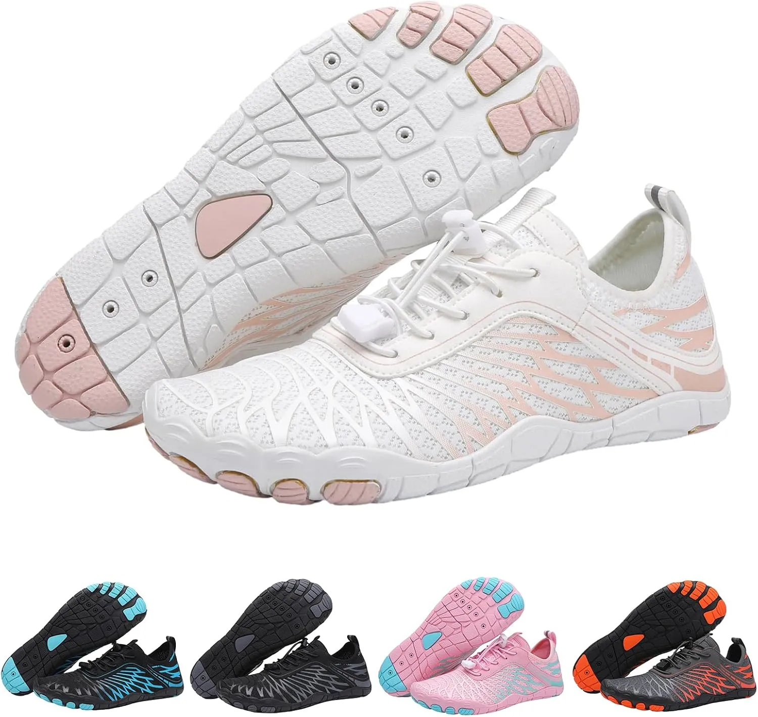 ZWRXW Hike Shoe Footwear Barefoot Shoes Women, Footwear Sneakers, Healthy & Non-Slip Barefoot Shoes Women, Wide Toe Box Sneakers, Yoga Outdoor Walking Hiking